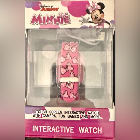 NWT Minnie Mouse Kid's Touch Screen Pink Silicone Strap Smart Watch - Picture 5 of 5